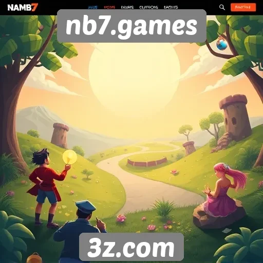 Navegação intuitiva no site de jogos nb7.games